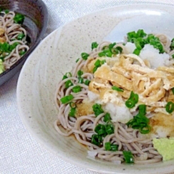 新蕎麦が旨い♪　「冷しきつね　おろし添え」